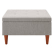 King Fabric Upholstered Storage Ottoman