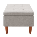 King Fabric Upholstered Storage Ottoman