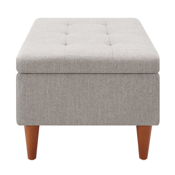 King Fabric Upholstered Storage Ottoman