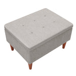 King Fabric Upholstered Storage Ottoman
