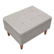King Fabric Upholstered Storage Ottoman