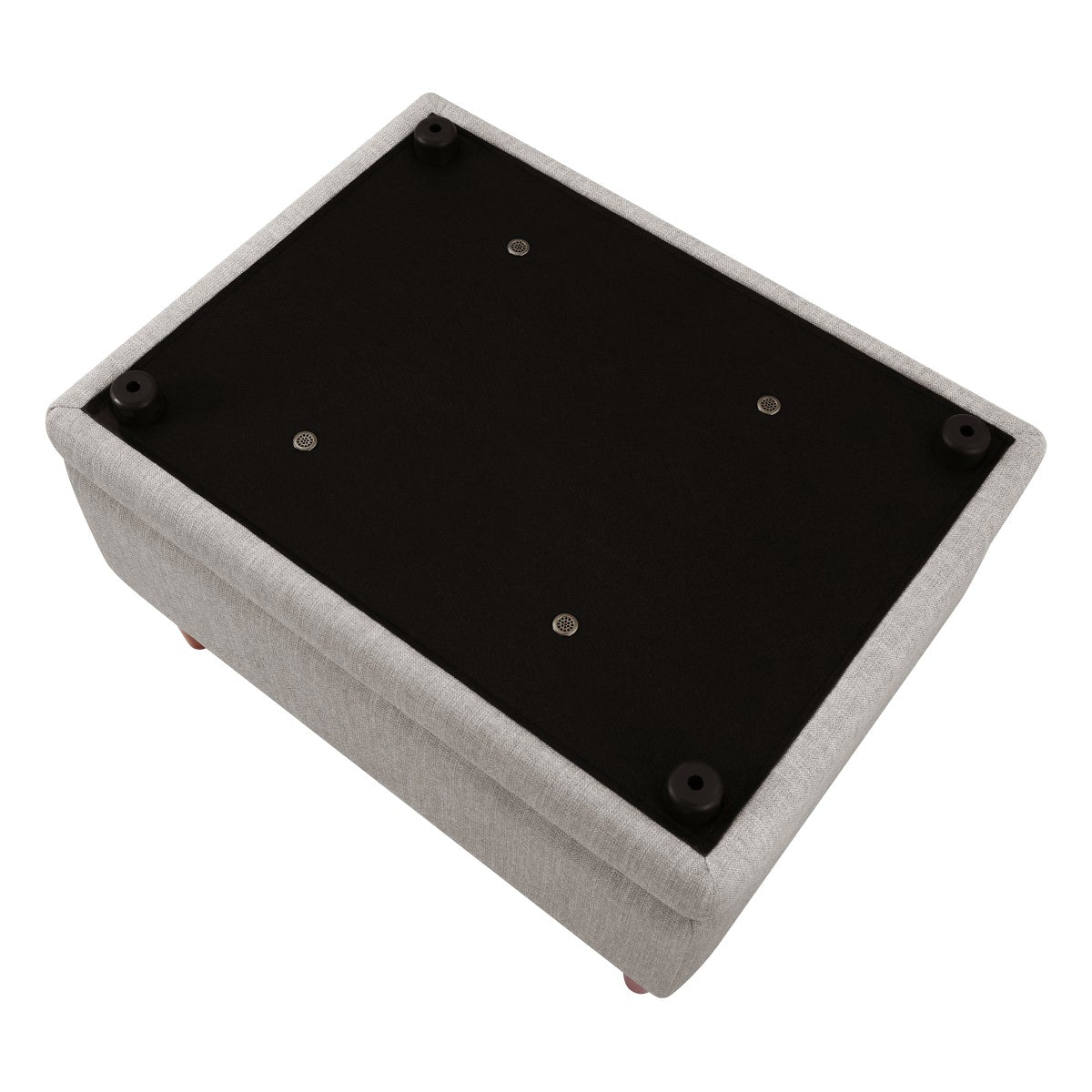 King Fabric Upholstered Storage Ottoman