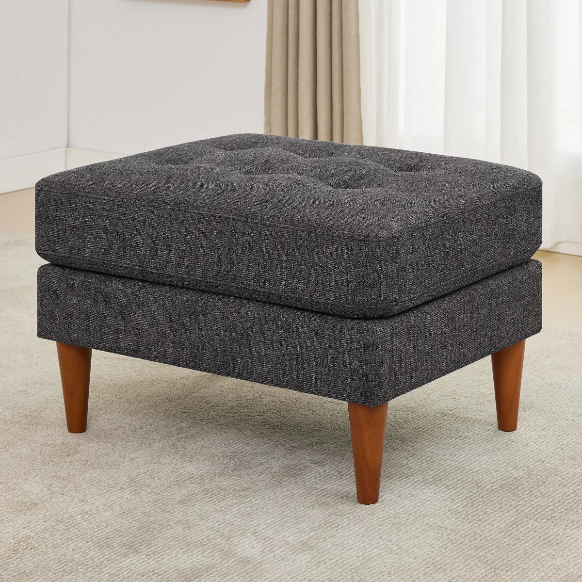 King Fabric Upholstered Ottoman