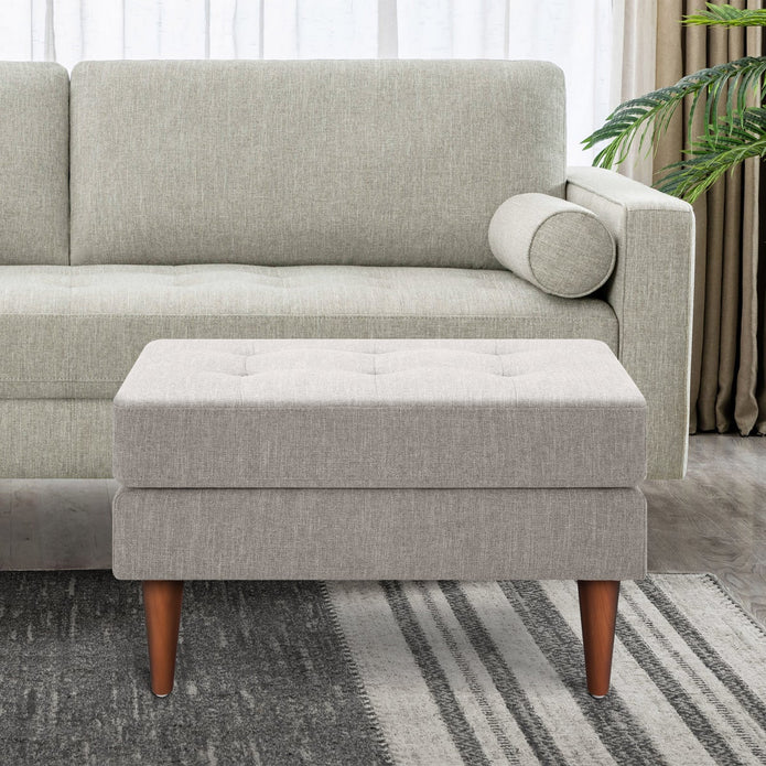 King Fabric Upholstered Ottoman