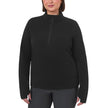Mondetta Women's Quarter Zip Micro Polar Fleece Pullover - Black