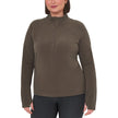 Mondetta Women's Quarter Zip Micro Polar Fleece Pullover - Brown