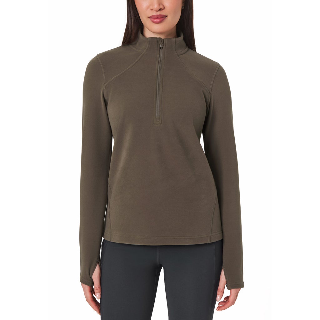 Mondetta Women's Quarter Zip Micro Polar Fleece Pullover