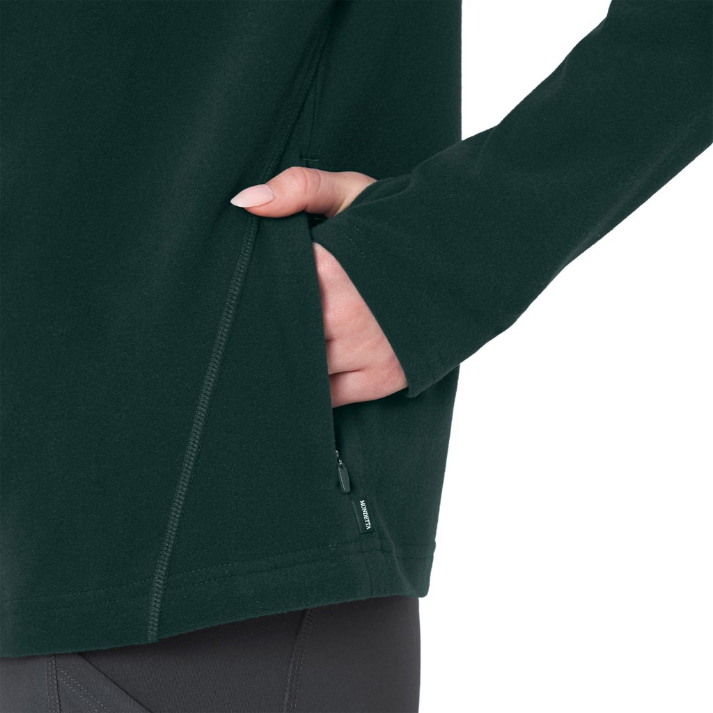 Mondetta Women's Quarter Zip Micro Polar Fleece Pullover
