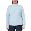 Mondetta Women's Quarter Zip Micro Polar Fleece Pullover - Light Blue