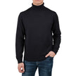 Rough Dress Men's Long Sleeve Turtle Neck - Black