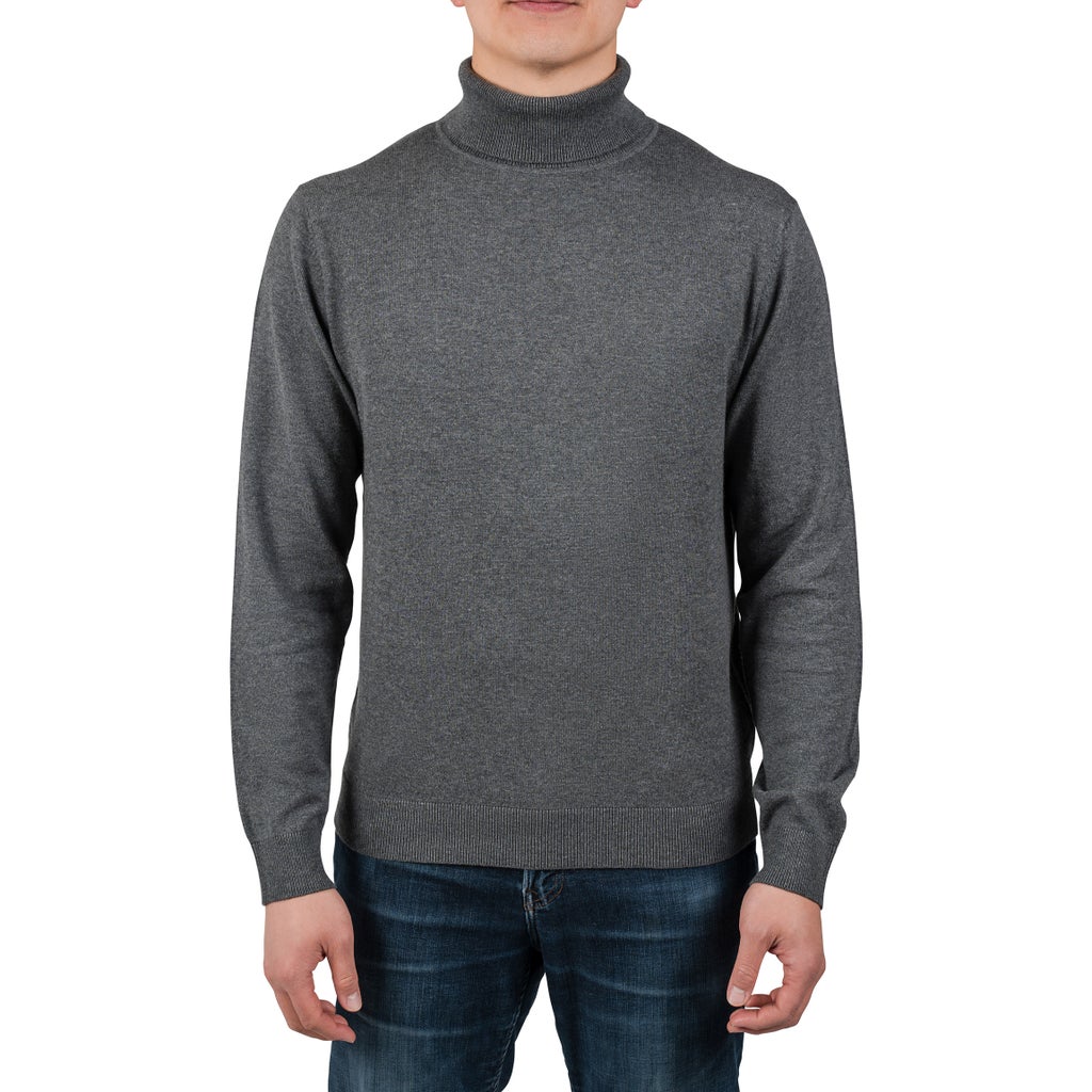 Rough Dress Men's Long Sleeve Turtle Neck - Grey