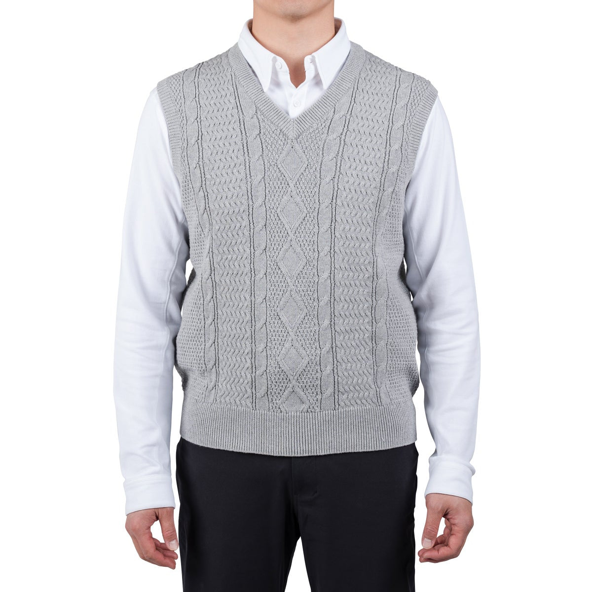 United Colors of Benetton Men's Cable Knit Vest