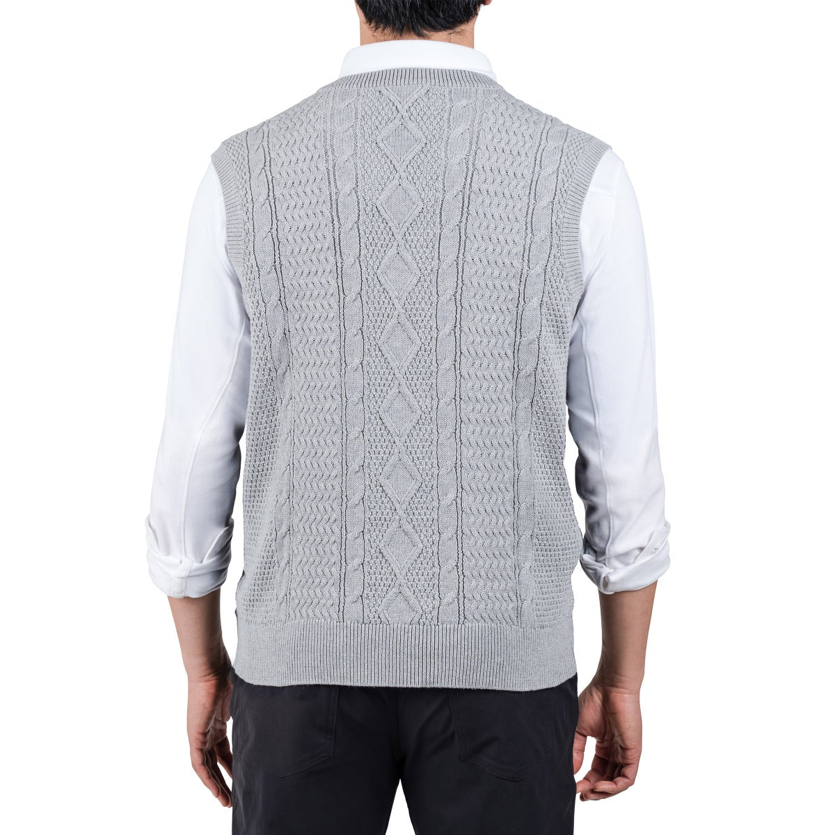United Colors of Benetton Men's Cable Knit Vest