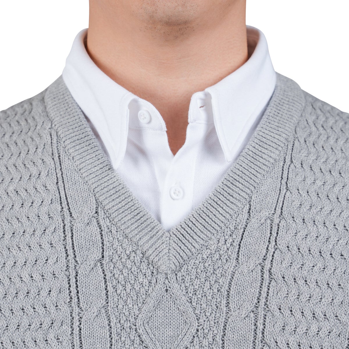 United Colors of Benetton Men's Cable Knit Vest