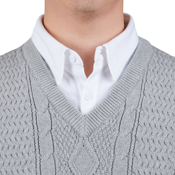 United Colors of Benetton Men's Cable Knit Vest