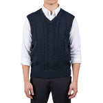 United Colors of Benetton Men's Cable Knit Vest