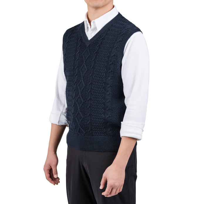 United Colors of Benetton Men's Cable Knit Vest