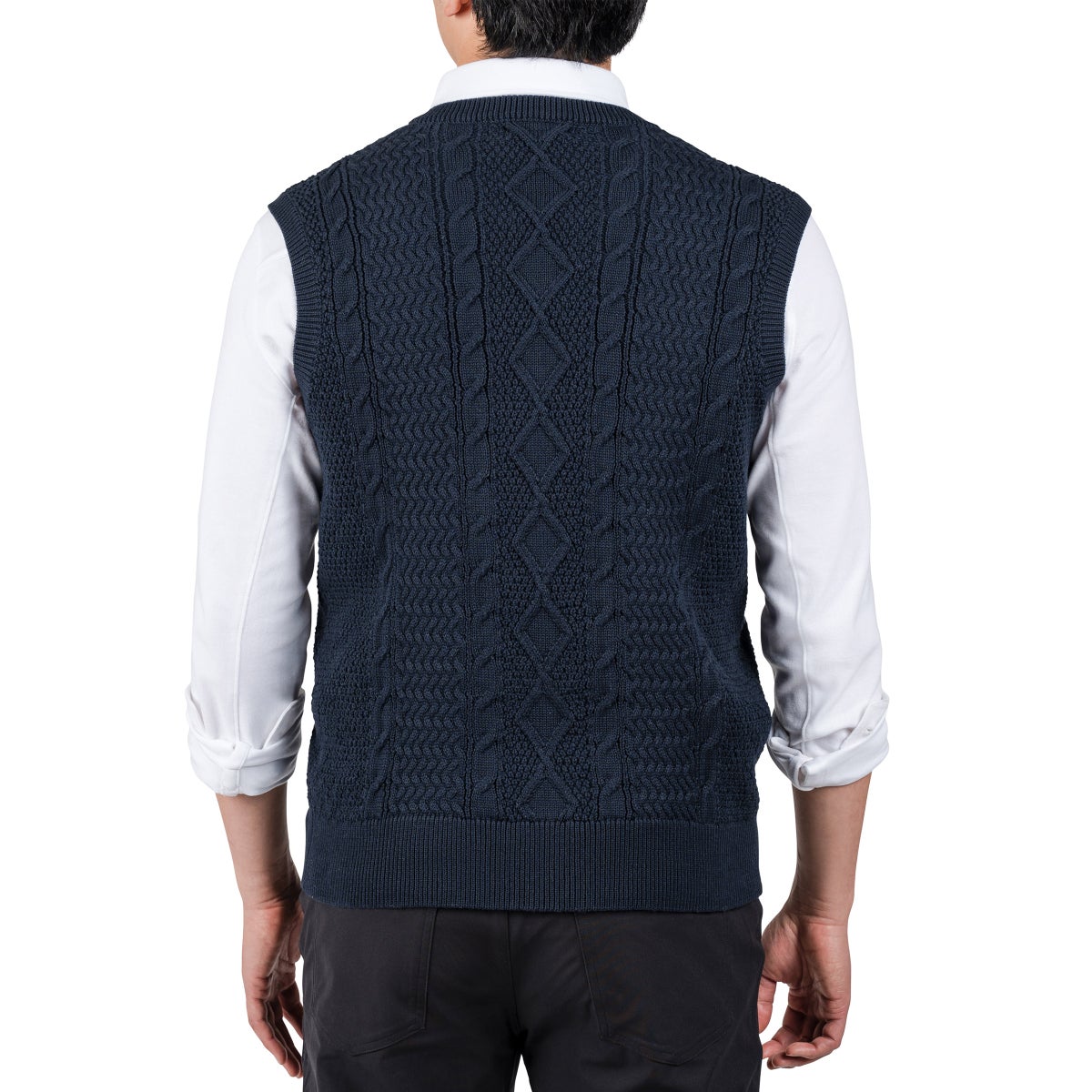 United Colors of Benetton Men's Cable Knit Vest