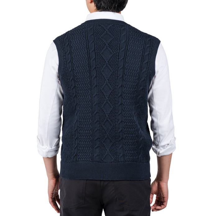 United Colors of Benetton Men's Cable Knit Vest