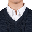 United Colors of Benetton Men's Cable Knit Vest