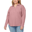 Buffalo Women’s Waffle V-neck Collar Top