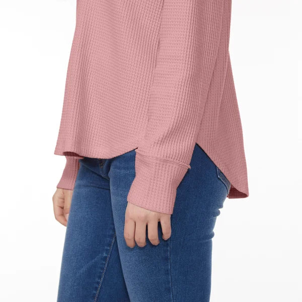 Buffalo Women’s Waffle V-neck Collar Top