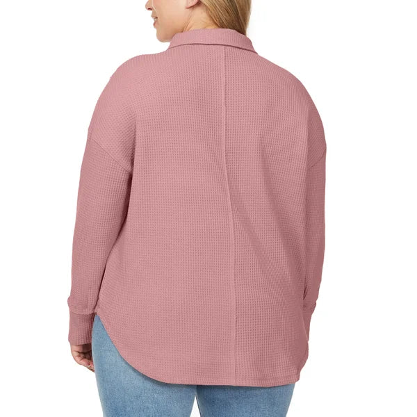 Buffalo Women’s Waffle V-neck Collar Top