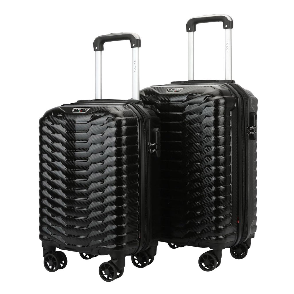 Tucci, Occhio 2 Piece Hardside Luggage Set - Black