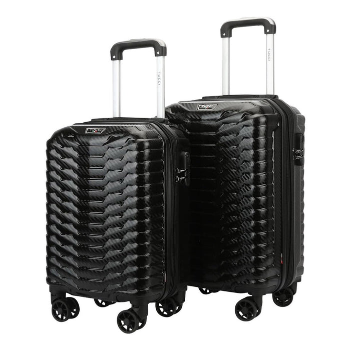 Tucci, Occhio 2 Piece Hardside Luggage Set - Black