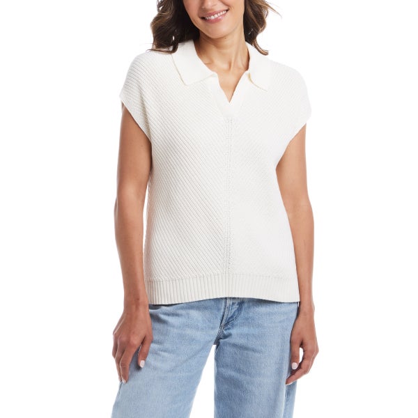 Weatherproof Vintage Women's Cotton Cap Sleeve Top