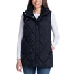 Weatherproof Women's Long Puffer Vest - Black