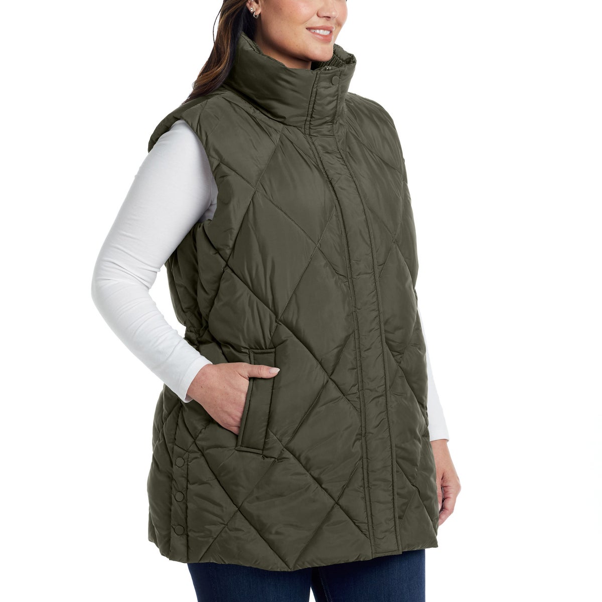 Weatherproof Women's Long Puffer Vest