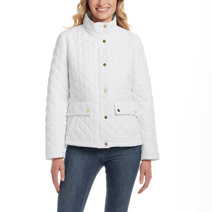 Weatherproof Women's Quilted Barn Jacket - White