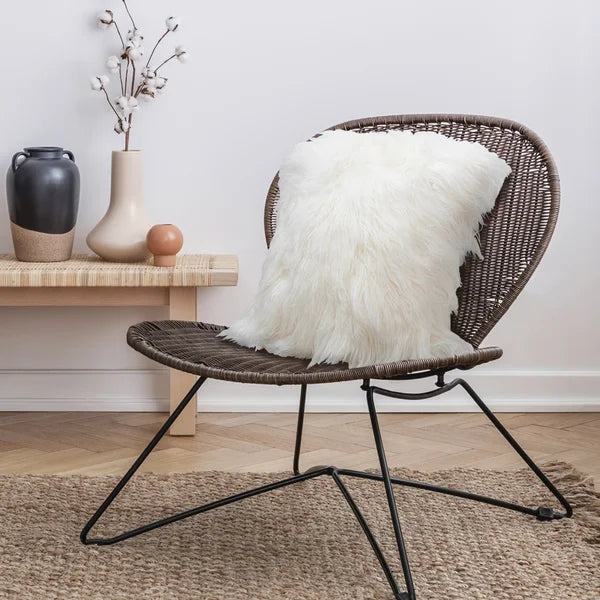 Mongolian Sheepskin Decorative Cushion