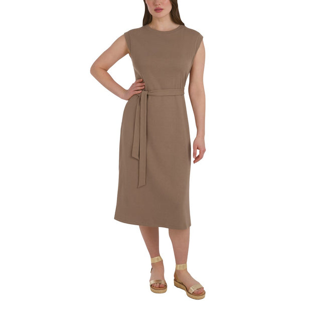 LANDS’ END Women's Sleeveless Rib Dress - Brown