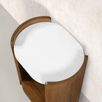 Loxley Rowe Bruna Side Table with Sintered Stone Top, Walnut Finish