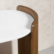 Loxley Rowe Bruna Side Table with Sintered Stone Top, Walnut Finish