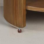 Loxley Rowe Bruna Side Table with Sintered Stone Top, Walnut Finish