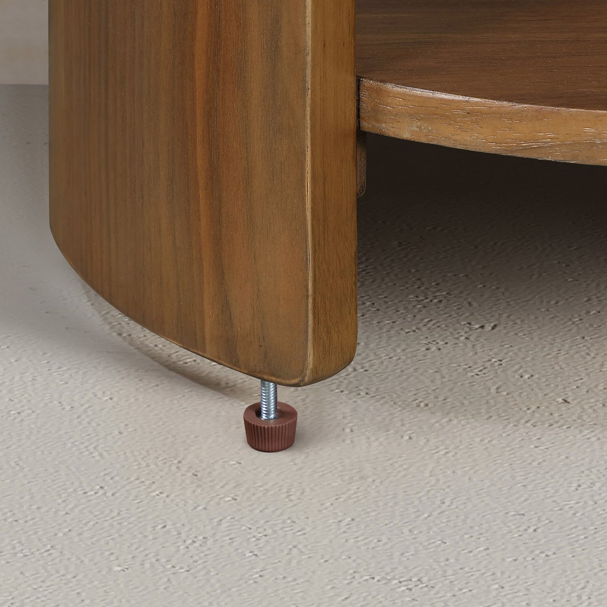Loxley Rowe Bruna Side Table with Sintered Stone Top, Walnut Finish