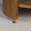 Loxley Rowe Bruna Side Table with Sintered Stone Top, Walnut Finish