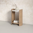 Loxley Rowe Bruna Side Table with Sintered Stone Top, Oak Finish