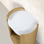 Loxley Rowe Bruna Side Table with Sintered Stone Top, Oak Finish
