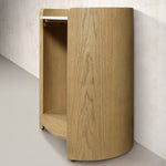 Loxley Rowe Bruna Side Table with Sintered Stone Top, Oak Finish