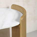 Loxley Rowe Bruna Side Table with Sintered Stone Top, Oak Finish