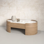 Loxley Rowe Bruna Coffee Table with Sintered Stone Top, Oak Finish