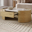 Loxley Rowe Bruna Coffee Table with Sintered Stone Top, Oak Finish