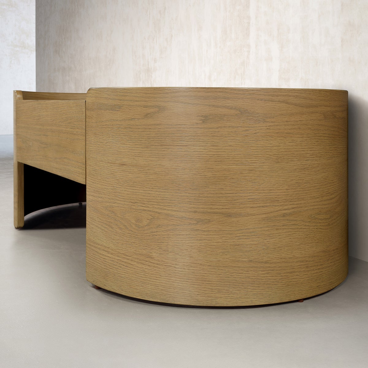Loxley Rowe Bruna Coffee Table with Sintered Stone Top, Oak Finish