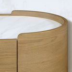 Loxley Rowe Bruna Coffee Table with Sintered Stone Top, Oak Finish