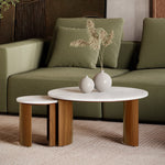 Loxley Rowe Bruna Nesting Tables with White Quartz Top