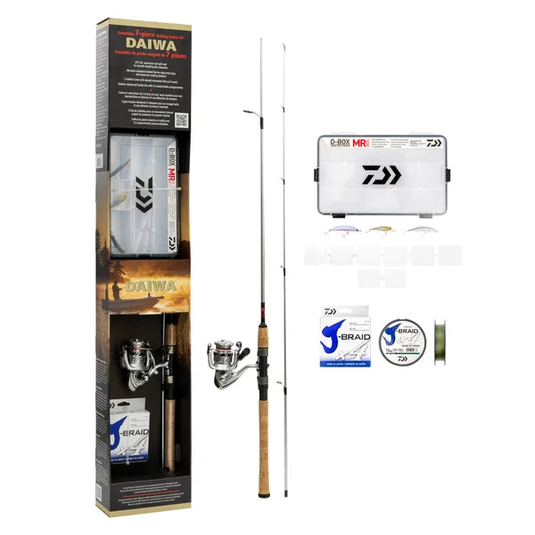 Daiwa Fishing Rod with Reel and Tackle Box
